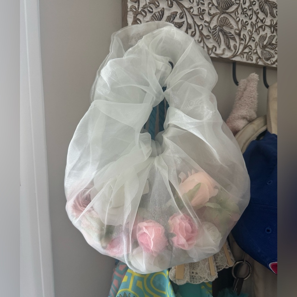 Anthropologie bridal rose purse